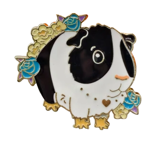 Guinea Pig Floral Badge