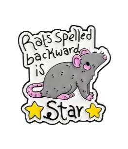Rat Badge Rat spelled backwards is star NZ