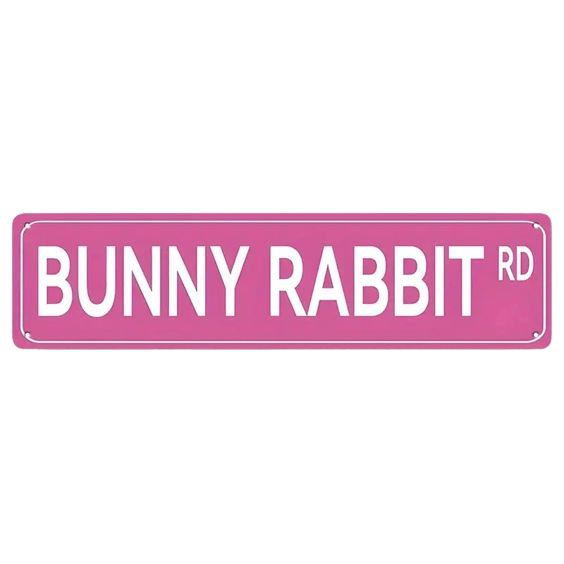Bunny Rabbit Rd Sign Animal Lover Gift NZ