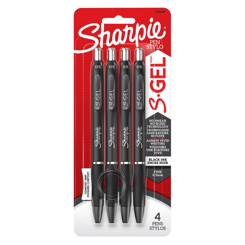 0.5 mm black ink Sharpie pens