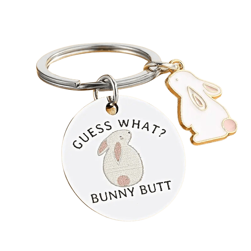 Guess what ? Bunny Butt keychain NZ